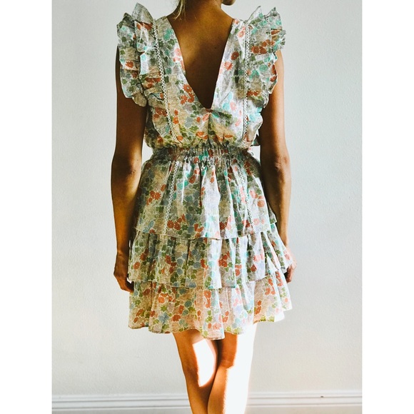 NWT Anthropologie Ines floral ruffle dress - Picture 4 of 6